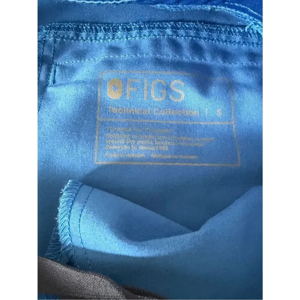 Figs Axim Cargo Scrubs Pants Mens Sz S Royal Blue Medical Doctor PO1657